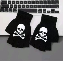 Men&#39;s Skull Crossbones Gloves Fleece Lining One Size - $7.87