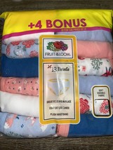 Fruit Of The Loom ~ Girls Tagless 18-Pair Underwear Brief Cotton ~ Size 4 - £15.88 GBP