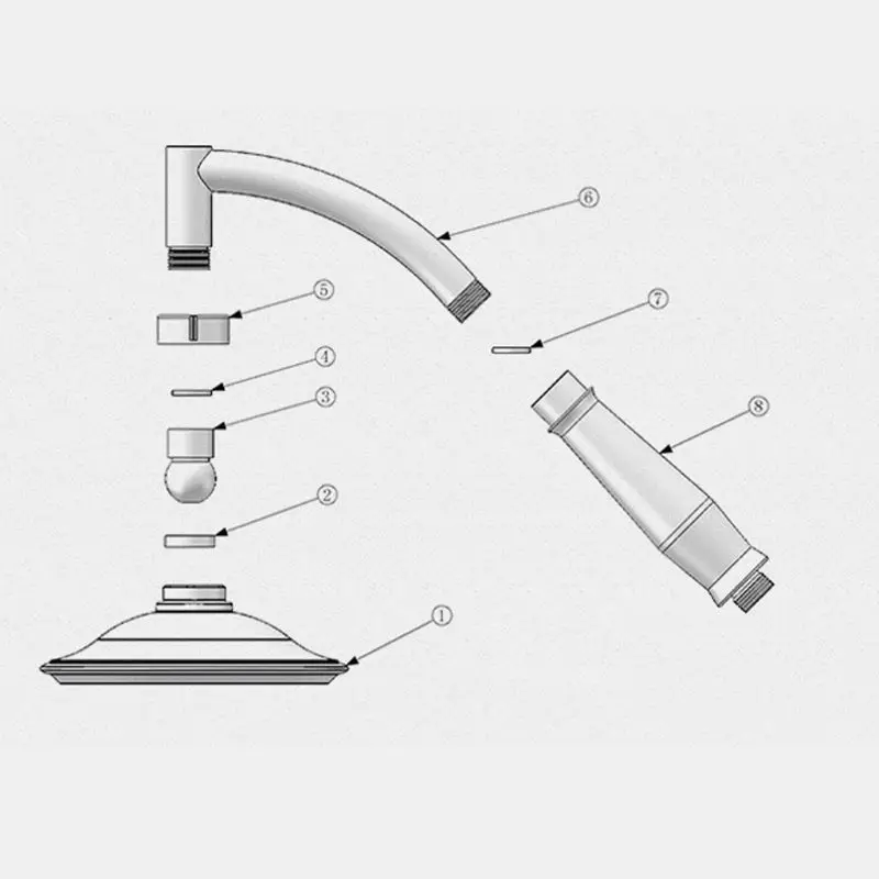 Arm arch design hand hold adjustable extender high polished sprinkle parts for bathroom thumb200