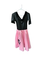 Costume USA Womens Size 2 4 Small S Pink Poodle Skirt Dress and accessor... - $19.79