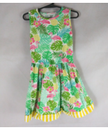 AnnLoren Fun Pink Flamingo &amp; Pineapple Jungle Sleeveless Dress Girls Size 6 - $17.62 CAD