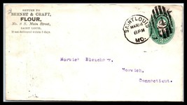 1892 US Cover - Bernet &amp; Craft Flour, Saint Louis, Missouri to Norwich, CT X11 - £2.21 GBP