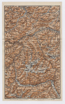 1910 Original Antique Map Of ötztal Alps Inn Valley Tyrol / Austria / Italy - £18.70 GBP