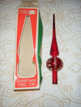 Vintage Bradford 12” Tree Topper The Unbreakable Kind Red  Gold Italy *45-8 - £17.87 GBP