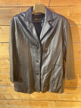 Reed Sportswear leather Blazer Jacket black sport coat vintage USA - $45.77