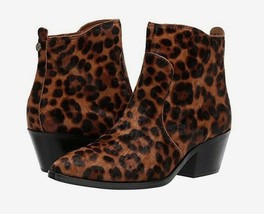 New Patricia Nash Women&#39;s Suzanna Leather Ankle Western Boot Leopard Var... - $127.49
