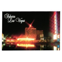 Vintage Postcard Sahara Casino Hotel Vegas Vacation Night View Nevada Gambling V - £5.42 GBP