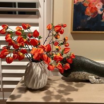 Fall Artificial flower Lantern fruit stem wedding decor wall hanging pla... - $16.99