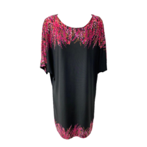 Dress barn Dress Black Pink Short Split Sleeves Pullover LBD Women SZ 6 ... - £14.28 GBP