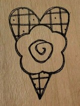 Imaginations Rubber Stamp Plaid Heart and Flower Friendship Card Making Craft - $2.99