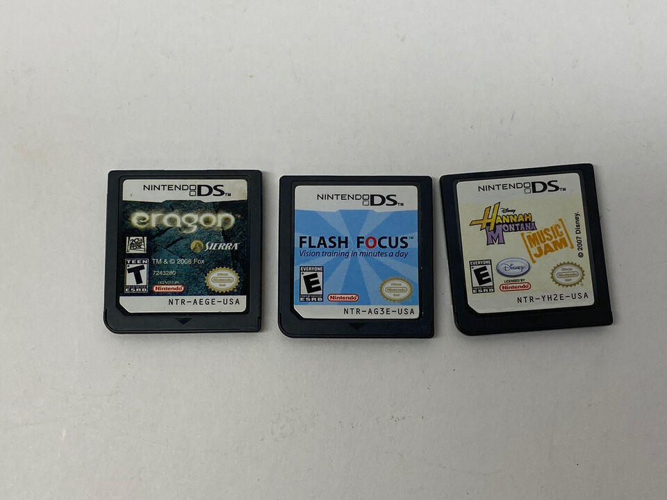 Primary image for Lot Of 3 Games Only Hannah Montana Eragon Flash Focus for Nintendo DS Tested