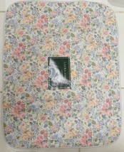 Laura Ashley Pillow Sham Cover Quartet Standard Floral Padded Usa (1) Vintage - $39.87