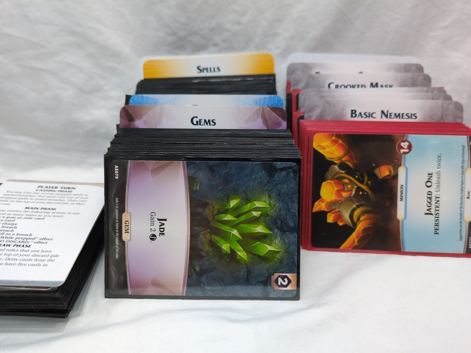 *255 Of 326* Aeons End 2nd Edition Sleeved Cards With Extra Sleeves - $24.74