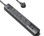 Surge Protector Power Strip with USB, TROND Ultra Thin Flat Plug 3ft Ext... - £20.45 GBP