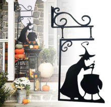 Metal Witches Brew Silhouette Hanging Sign - £17.62 GBP