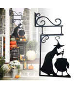 Metal Witches Brew Silhouette Hanging Sign - £17.69 GBP