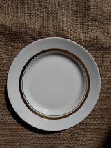 Vintage Soviet Latvia RIGA Porcelain RPR White Saucer Plate gold trim - £4.87 GBP