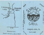 Sunset Grill Menu Canyon Lake Texas 1988 - £12.70 GBP