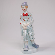 Vintage Lustreware Ceramic Polkadot Clown Statue Figurine Colorful &amp; Rare Clown - £13.77 GBP