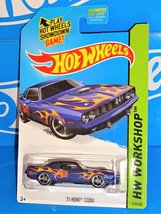 Hot Wheels 2015 Heat Fleet Series #210 &#39;71 Hemi Cuda Mtflk Dark Blue w/ MC5s - £3.13 GBP