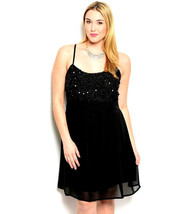 C.O.C. Ladies Dress Party Formal Prom Solid Black Plus Size 2XL - £30.83 GBP
