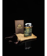 Brizard &amp; Co Gatsby Table Lighter in Camo &amp; Orange Leather ( Empty-No Fu... - $391.02 CAD