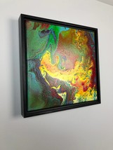 Acrylic painting, abstract painting, lava inspired painting - $85.00