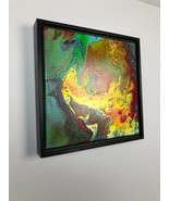 Acrylic painting, abstract painting, lava inspired painting - $117.92 CAD