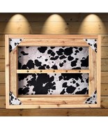 Belt Buckle Display Case - Faux Cowhide Hair Background - £67.24 GBP