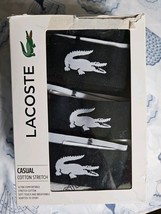 Lacoste Men&#39;s Cotton Stretch Boxer Briefs Longs (3 Pack) Size Large - $34.60