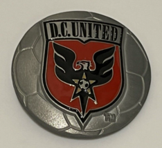 D.C. United Logo Belt Buckle Silver Pewter Soccer Ball Fanatics Tifo Cul... - $13.98
