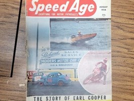 August 1954 Speed Age Magazine  Story of Earl Cooper, Mercedes Benz 300 Vintage - £10.30 GBP