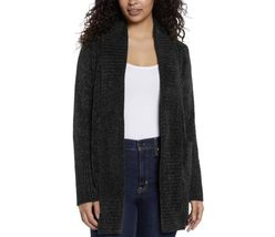 Orvis Womens Cardigan Sweater Chenille Pockets Soft Open-Front Midweight (Black, - £19.63 GBP+