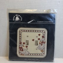 Double Country Goose Switchplate Cover Cross Stitch Kit Fond Memories Hearts - $14.84