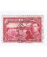Stamps Trinidad &amp; Tobago King George VI 1941 5c Red - $1.06