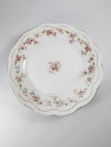 ZS &amp; Co Bavaria Orleans China Dinner Plate Pink Flowers Green Leaves Shabby - £6.42 GBP