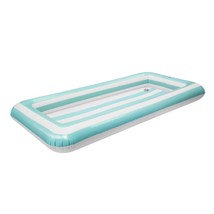 Inflatable Buffet Cooler - Teal Stripes - 50&quot; x 24&quot; - £8.92 GBP
