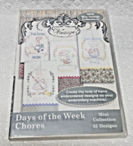 Anita Goodesign Embroidery Pattern Days of The week Chores 35 Designs Se... - $12.38