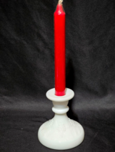 Vintage INDIANA GLASS COLONY Single Light Candlestick Holder HARVEST MILK - $9.98