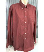 L.L. Bean Red Square Pattern XL Regular 100% Cotton Mens Button Shirt  - £11.01 GBP