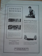 Vintage Rouse Page Frames H. B. Rouse &amp; Co. Magazine Advertisement 1930 - £10.22 GBP