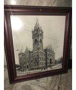 Grand Rapids MI Old City Hall Frame 10 1/2 X 12-VERY RARE-VINTAGE-SHIPS2... - $158.85