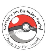 12 Personalized Custom Kids Birthday Party Favor Stickers, Labels, 2.5" ... - $11.99