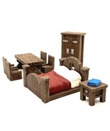 Fat Dragon Games Village Furnishings 8 Painted Miniatures Bed Table Chairs - $116.25 CAD