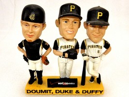 Bobblehead Trio: Doumit, Duke &amp; Duffy, Pittsburgh Pirates, 2006 Verizon ... - $19.55