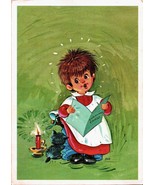 Antique 1950s Postcard Christmas Carols Unused Greeting Card 6 x 4 - $28.07 CAD