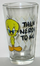 Looney Tunes Tweety Bird Figure Talk Nerdy To Me Clear Pint Glass, NEW UNUSED - £5.50 GBP