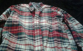 Vtg 90&#39;s Tommy Hilfiger Button Down Plaid Long Sleeved Dress Shirt  Sz Xl - £27.68 GBP