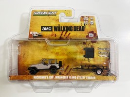 Greenlight Michonne Jeep  Wrangler and Trailer Green Machine Walking Dead 1 64 - £12.21 GBP