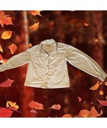 Democracie Womens Button Front Knit Polyester Jacket Bomber Ivory Small ... - $352.71 MXN